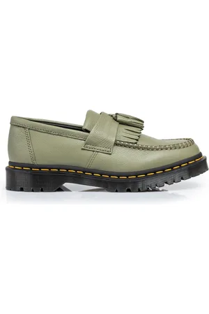 Dr. Martens Sko, Dame, Grøn, 40 EU, Læder, Grøn Læder Damesko Adrian