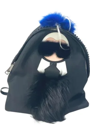 Fendi Pre-owned, Dame, Sort, ONE SIZE, Tyl, Pre-owned Canvas fendi-tasker