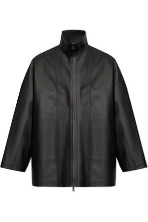 FEAR OF GOD Frakke, Herre, Sort, L, Læder, Frakke med logo