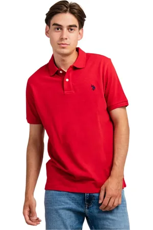 U.S. Polo Assn. Top, Herre, Rød, S, Bomuld, Herre Polo Skjorte Rød Regular Fit