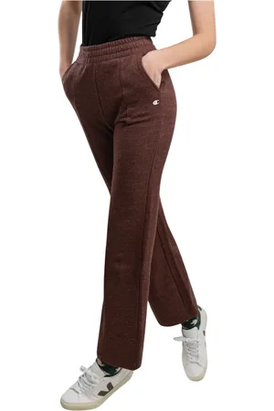Champion Bukser, Dame, Brun, L, Bomuld, Dame Sweatpants, Casual Stil