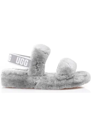 UGG Sko, Dame, Grå, 42 EU, Uld, Dame Tøfler Hyggelig Fåreskind Uld Blanding