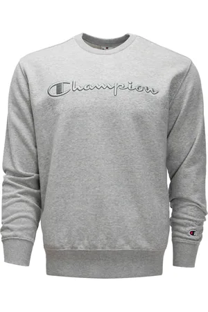 Champion Sweathshirts & Hoodies, Herre, Grå, L, Bomuld, Herresweatshirt med broderet logo