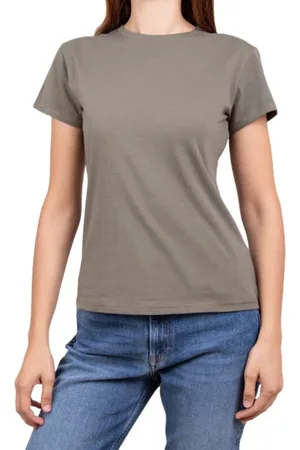 Columbia Top, Dame, Grøn, XL, Bomuld, Damet-shirt Grøn Rund Hals Regular Fit