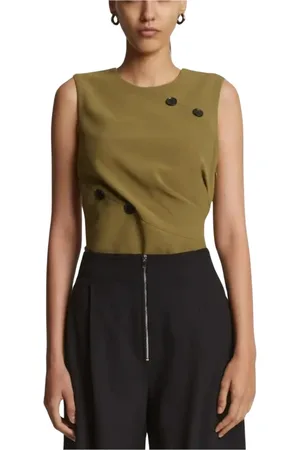 Proenza Schouler Top, Dame, , 2XS, Spiral Top med Diagonale Sømme
