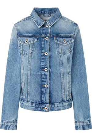 Pepe Jeans Jakke, Dame, Blå, L, Denim, Denim Jakke Pepe Future Linje
