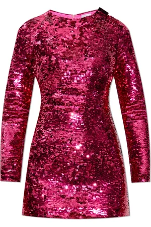 Vetements Kjole, Dame, Lyserød, S, Polyester, Pailletkjole