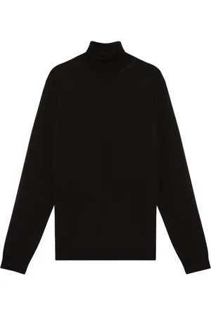 Roberto Collina Strik, Herre, Brun, 2XL, Uld, Trøje Turtleneck
