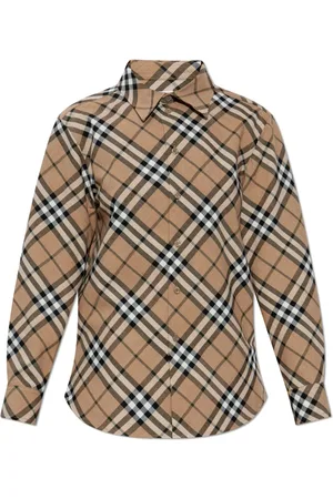 Burberry Bluser & Skjorter, Dame, , XS, Uld, Skjorte med ternet mønster