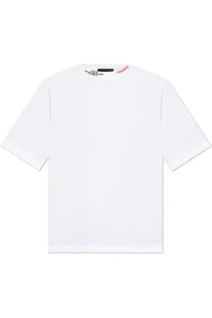 Dsquared2 Top, Dame, Hvid, 2XS, Bomuld, T-shirt med logo