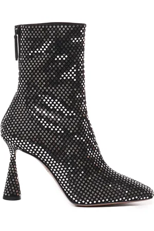 Aquazzura Sko, Dame, Sort, 37 EU, Sorte Ankelstøvler med Lynlås