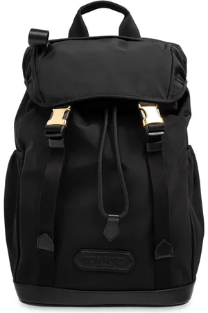 Tom Ford Taske, Herre, Sort, ONE SIZE, Uld, Rygsæk med logo patch