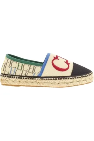 Carolina Herrera Sko, Dame, Flerfarvet, 36 EU, Læder, Canvas Chiribitas Initials Insignia Sko