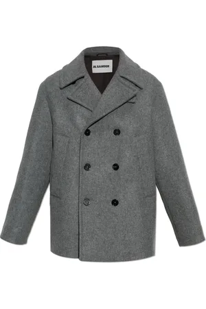 Jil Sander Frakke, Herre, Grå, M, Uld, Uldfrakke