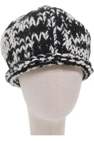 CHANEL Pre-owned, Dame, Sort, ONE SIZE, Uld, Pre-owned Uld hatte