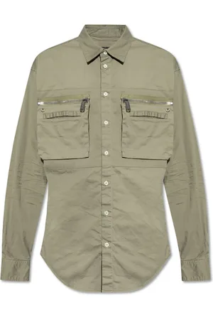 Dsquared2 Skjorte, Herre, Grøn, S, Bomuld, Skjorte med lommer