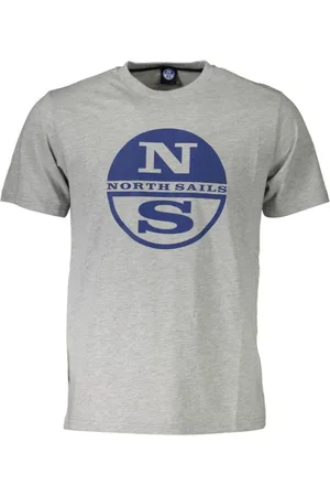 North Sails Top, Herre, Grå, XL, Bomuld, Ikonisk Print Bomuld T-Shirt Grå