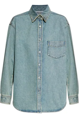 Moschino Bluser & Skjorter, Dame, Blå, S, Denim, Denim skjorte