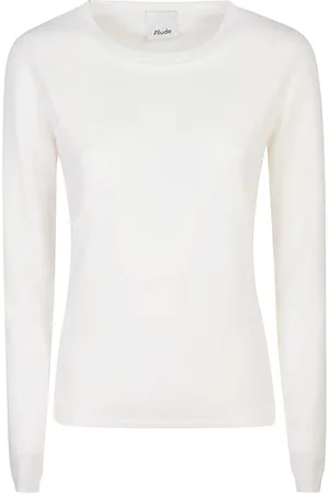 Allude Strik, Dame, Hvid, L, Hvid Sweater Kollektion