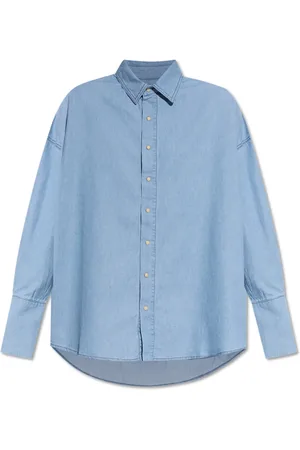 Halfboy Bluser & Skjorter, Dame, Blå, S, Denim, Denim skjorte