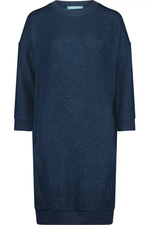 Betty & Co Kjole, Dame, Blå, XL, Casual Kjole med Lurextråd