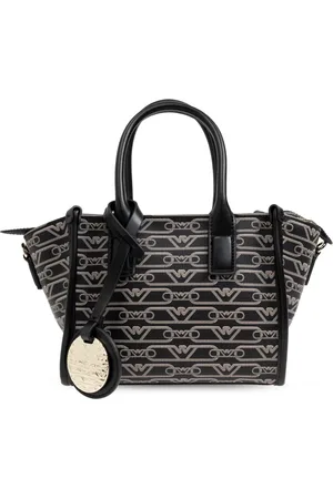 Emporio Armani Taske, Dame, Sort, ONE SIZE, Uld, Skuldertaske med monogram