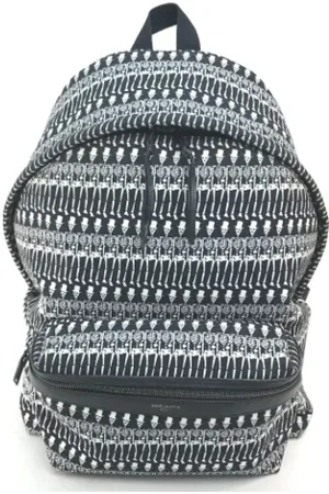 Saint Laurent Pre-owned, Dame, Sort, ONE SIZE, Uld, Pre-owned Stof rygsaekke
