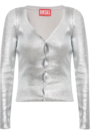 Diesel Strik, Dame, Grå, M, Cardigan M-Isotta