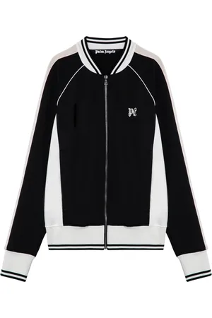 Palm Angels Sweathshirts & Hoodies, Herre, Sort, L, Zip Cardigan Sweatshirt