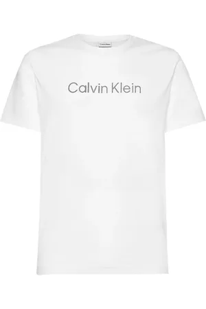 Calvin Klein Top, Herre, Hvid, XL, Bomuld, Kortærmet T-shirt