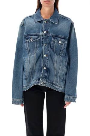 Y / PROJECT Jakke, Dame, Blå, M, Denim, Vintage Wire Denim Jacket