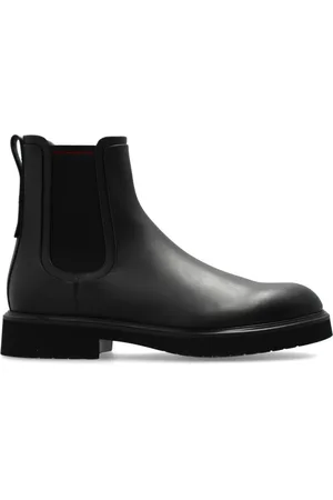 Salvatore Ferragamo Sko, Herre, Sort, 42 EU, Læder, Chelsea Støvler Cezanne