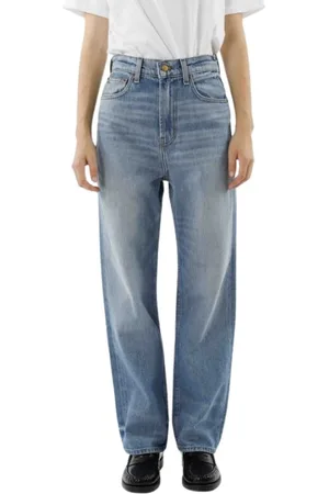 B SIDES Jeans, Dame, Blå, W29, Bomuld, Vintage Straight Fit Jeans