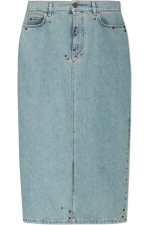 Moschino Nederdel, Dame, Blå, XS, Denim, Denim nederdel