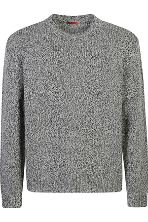 BARENA Strik, Herre, Grå, M, Uld, Grå Sweater Kollektion
