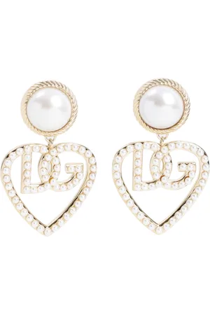 Dolce & Gabbana Tilbehør, Dame, Gul, ONE SIZE, Uld, Guld Øreringe Clips