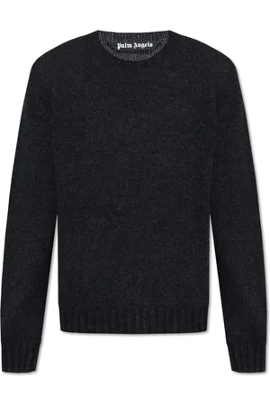 Palm Angels Strik, Herre, Grå, XS, Uld, Crewneck Sweater