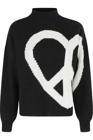 Moschino Strik, Dame, Sort, XS, Uld, Kashmir Uld Blandingsbluse