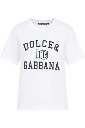 Dolce & Gabbana Top, Dame, Hvid, XS, Bomuld, Optisk Hvid Tshirt