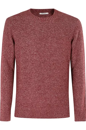 KANGRA CASHMERE Strik, Herre, Rød, 2XL, Uld, Stilfuld Strik Trøje til Mænd