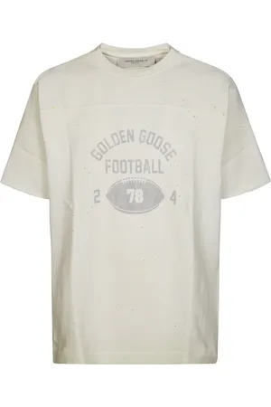 Golden Goose Top, Herre, Hvid, S, Bomuld, Vintage Football T-shirt