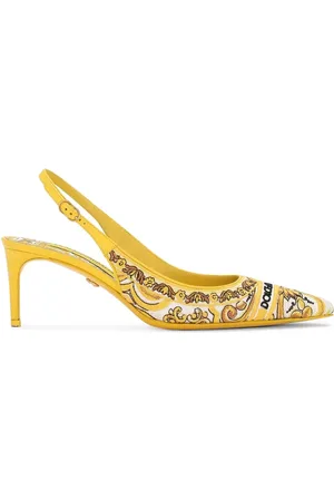Dolce & Gabbana Sko, Dame, Gul, 37 EU, Elegant Slingback Pumps