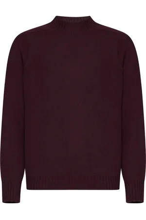 D4.0 Strik, Herre, Rød, XL, Uld, Bordeaux Sweaters til Stilfuldt Look