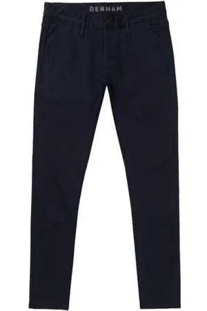Denham Jeans, Herre, Blå, W30 L34, Blå Slimfit Chino Bukser