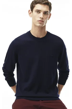 Lacoste Strik, Herre, Blå, S, Bomuld, Blå Sweater Kollektion