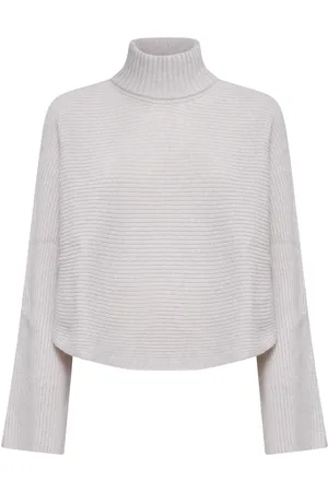 ALYSI Strik, Dame, Grå, S, Uld, Grå Sweaters til Kvinder