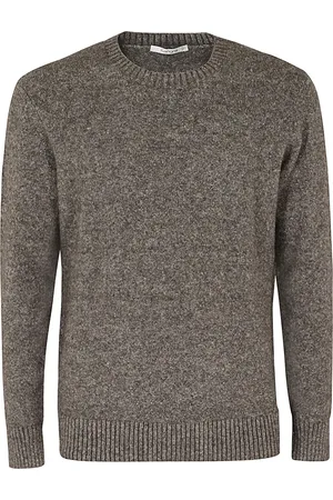 KANGRA CASHMERE Strik, Herre, Brun, XL, Bomuld, Hyggelig Striktrøje til Vinterdage