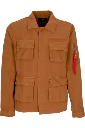Alpha Industries Jakke, Herre, Brun, M, Bomuld, Ripstop Cargo Overshirt Jakke Hazel