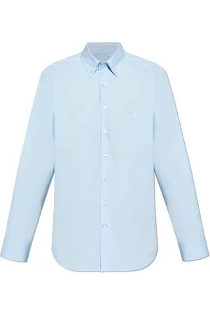 Etro Skjorte, Herre, Blå, L, Bomuld, Klassisk Skjorte