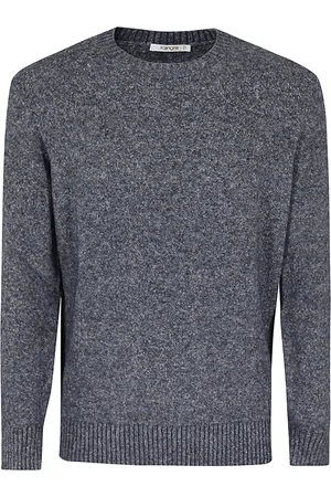 KANGRA CASHMERE Strik, Herre, Blå, M, Bomuld, Hyggelig Striktrøje til Vinterdage